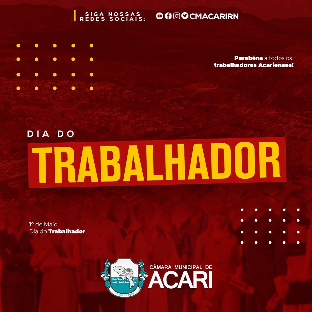 01 DE MAIO - DIA DO TRABALHADOR