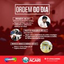 A Câmara Municipal de Acari divulga a Ordem do Dia da 13ª Sessão Ordinária