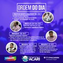 A Câmara Municipal de Acari divulga a Ordem do Dia da 5ª Sessão Ordinária