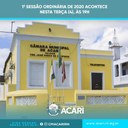 A Câmara Municipal de Acari retoma suas atividades legislativas nesta terça-feira (04) com a primeira sessão ordinária de 2020.