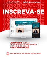 ACOMPANHE NOSSAS ATIVIDADES PARLAMENTARES, INSCREVA-SE