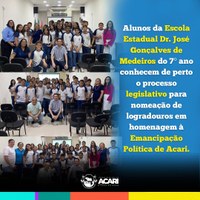 Aprendizado e Cidadania: Alunos Conhecem o Processo Legislativo na Câmara