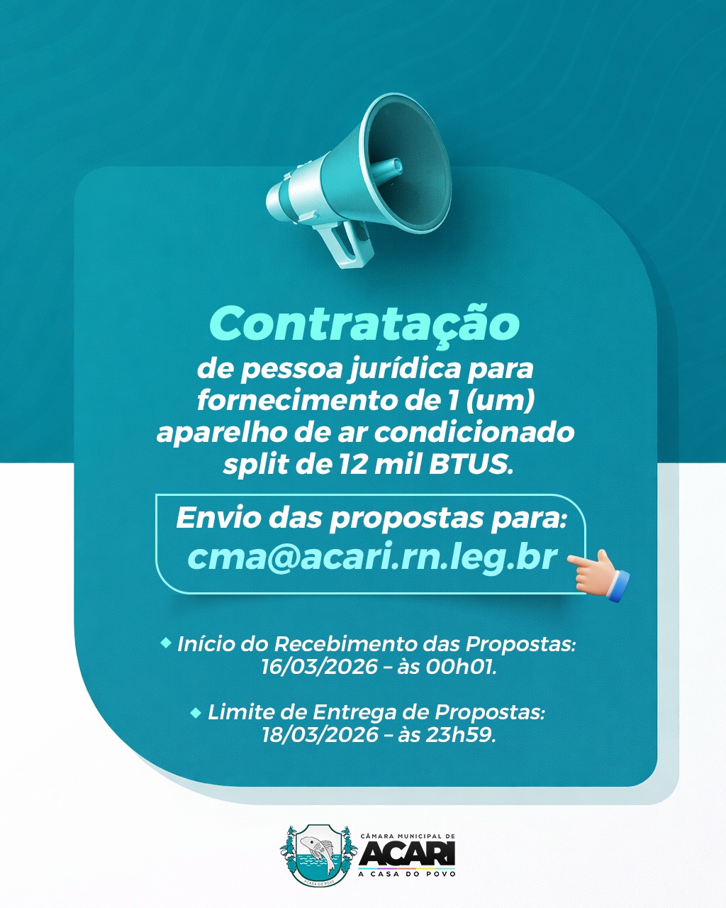 Aviso de Dispensa de Licitação nº 004/2026