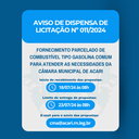 Aviso de Dispensa de Licitação nº 011/2024