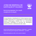 AVISO DE DISPENSA DE LICITAÇÃO Nº 012/2025