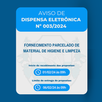 AVISO DE DISPENSA ELETRÔNICA Nº 003/2024