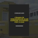 Câmara de Acari suspende atividades pelos próximos 15 dias Câmara de Acari suspende atividades pelos próximos 15 dias