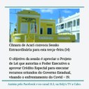 Câmara de Vereadores de Acari convoca Sessão Extraordinária para esta terça- feira (14) Câmara de Vereadores de Acari convoca Sessão Extraordinária para esta terça- feira (14)