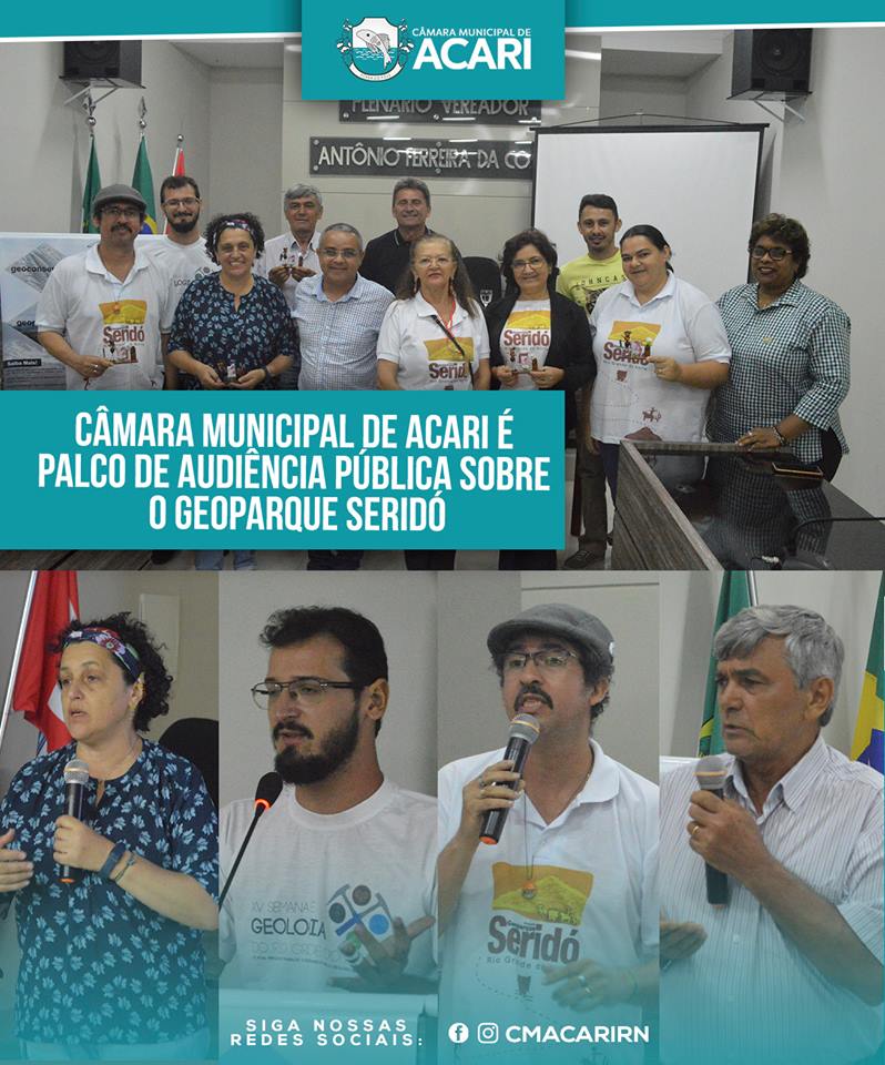 CÂMARA MUNICIPAL DE ACARI É PALCO DE AUDIÊNCIA PÚBLICA SOBRE O GEOPARQUE SERIDÓ