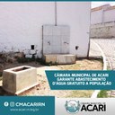 CÂMARA MUNICIPAL DE ACARI GARANTE ABASTECIMENTO D'ÁGUA GRATUITO A POPULAÇÃO CÂMARA MUNICIPAL DE ACARI GARANTE ABASTECIMENTO D'ÁGUA GRATUITO A POPULAÇÃO