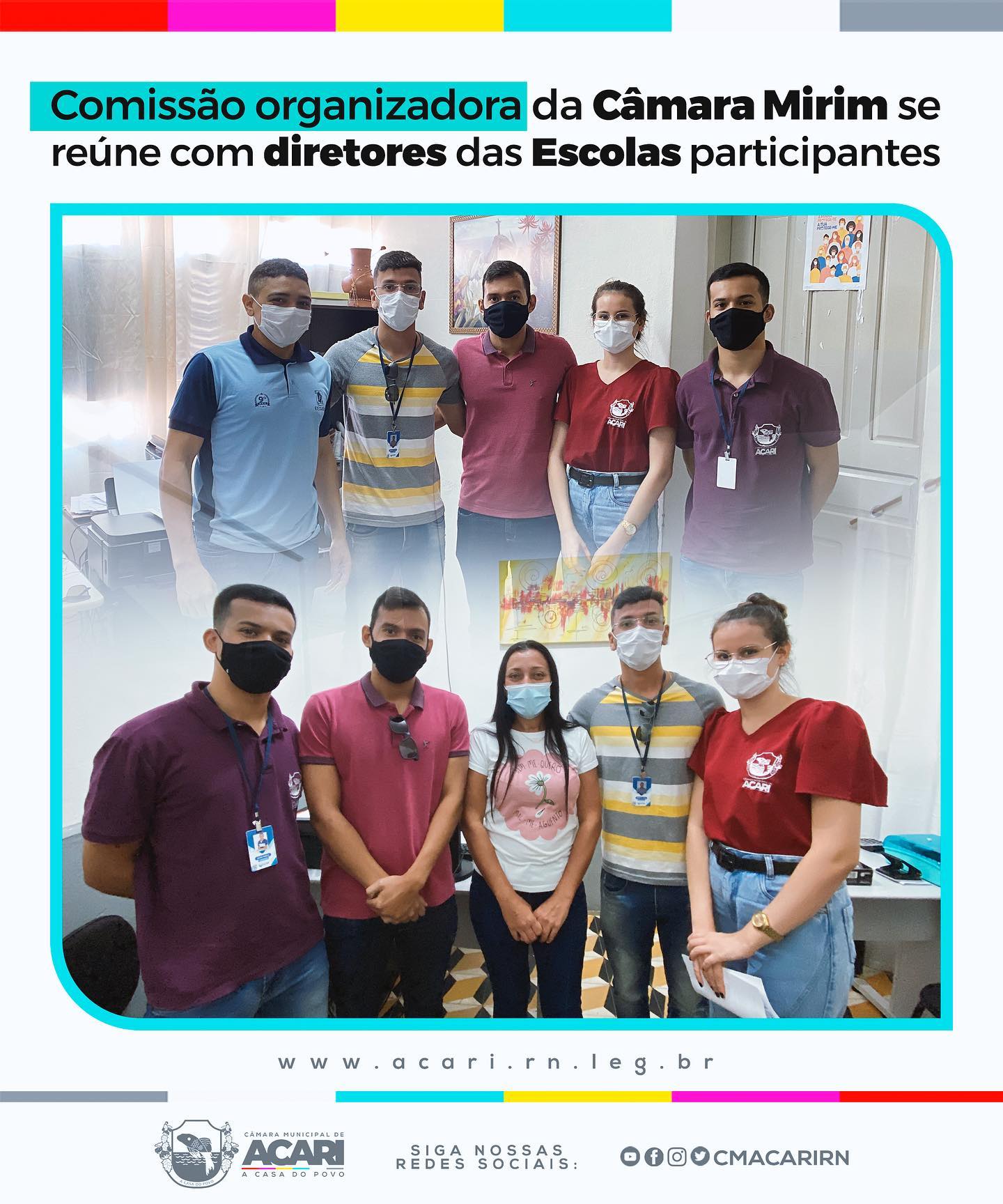 COMISSÃO ORGANIZADORA DA CÂMARA MIRIM SE REÚNE COM DIRETORES DAS ESCOLAS PARTICIPANTES