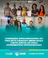 COMISSÃO ORGANIZADORA DO PROJETO CÂMARA MIRIM 2023 VISITA ESCOLAS PARA APRESENTAR CRONOGRAMA
