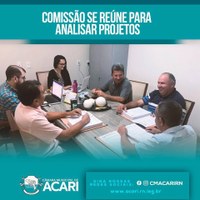 COMISSÃO SE REÚNE PARA ANALISAR PROJETOS