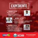 Confira as matérias que darão entrada no Expediente da 8ª Sessão