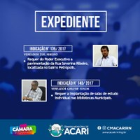 Confira as matérias que darão entrada no Expediente