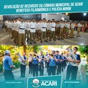 DEVOLUÇÃO DE RECURSOS DA CÂMARA MUNICIPAL DE ACARI BENEFICIA FILARMÔNICA E POLÍCIA MIRIM 