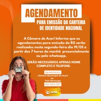 Emissão da Carteira de Identidade Nacional
