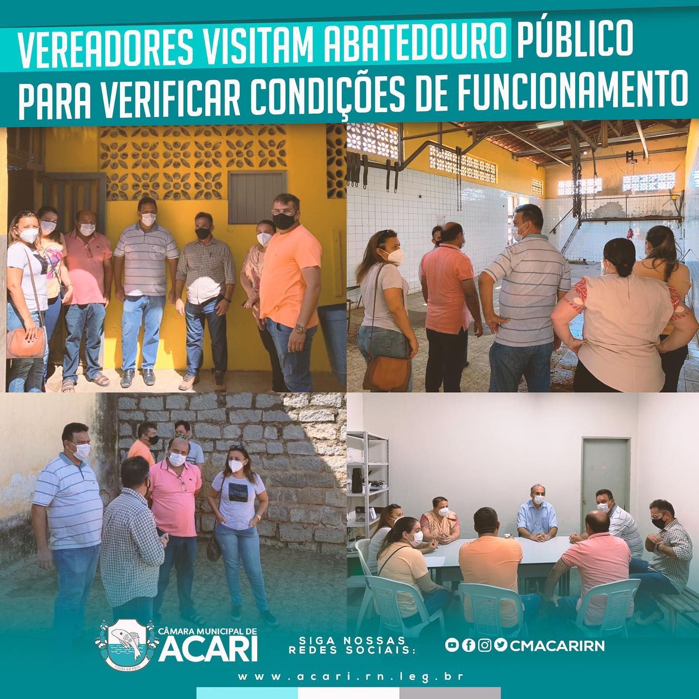 Na manhã desta quarta-feira (23), os vereadores da Câmara Municipal de Acari visitaram o Abatedouro Público