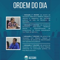 Ordem do Dia da 2ª Sessão Ordinária de 2021