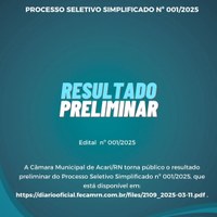 Resultado Preliminar – Processo Seletivo Simplificado