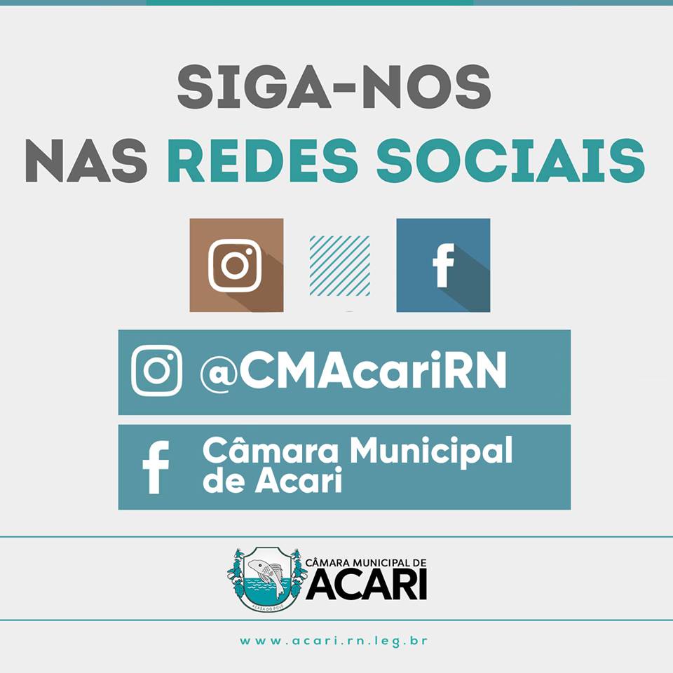 Siga-nos nas redes sociais 