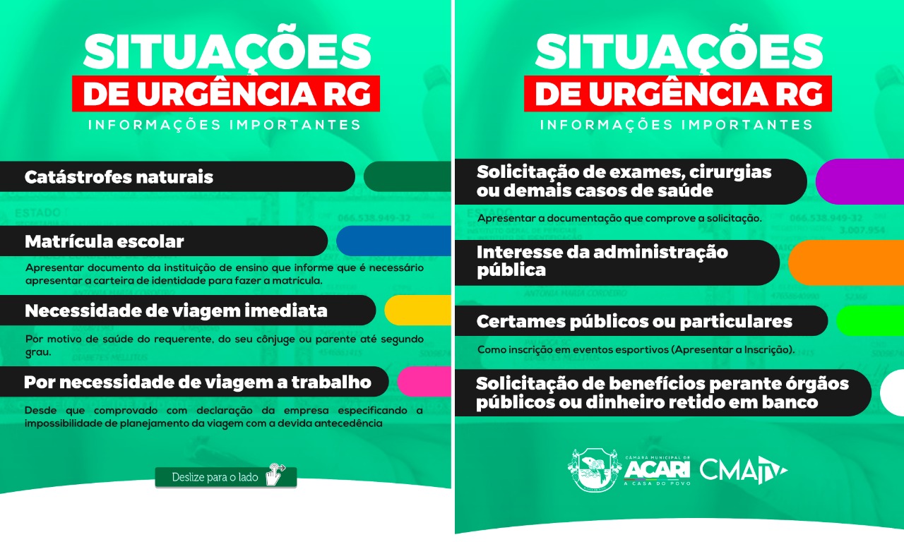 SOLICITAÇÃO DE URGÊNCIA DE IDENTIDADE