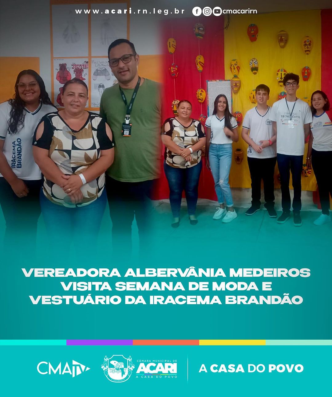 VEREADORA ALBERVÂNIA MEDEIROS VISITA SEMANA DE MODA E VESTUÁRIO DA IRACEMA BRANDÃO