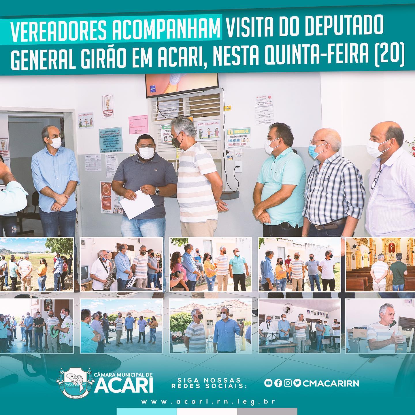 VEREADORES ACOMPANHAM VISITA DO DEPUTADO GENERAL GIRÃO EM ACARI
