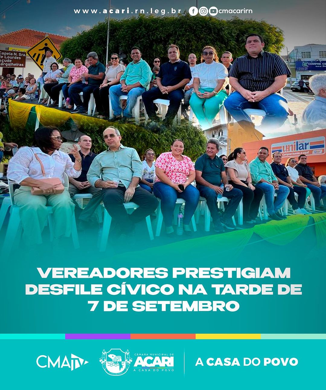 VEREADORES PRESTIGIAM DESFILE CÍVICO NA TARDE DE 7 DE SETEMBRO