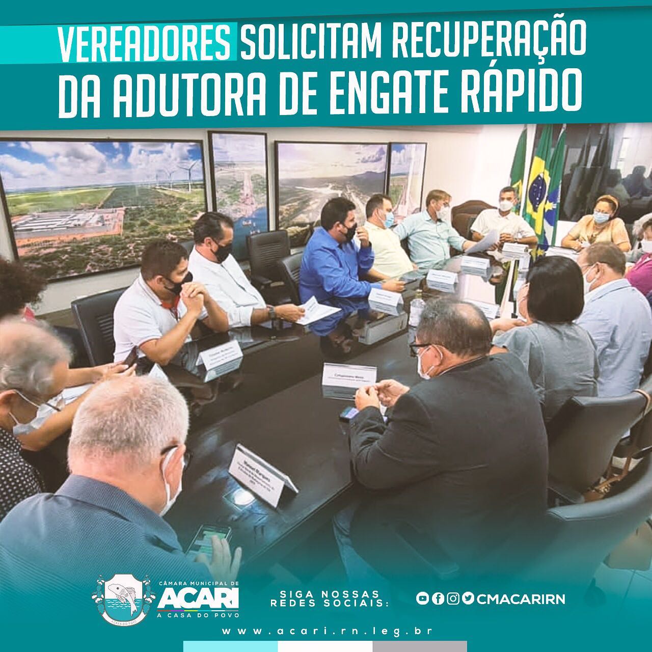 VEREADORES SOLICITAM RECUPERAÇÃO DA ADUTORA DE ENGATE RÁPIDO