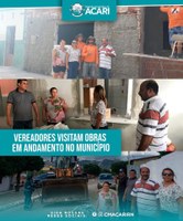 VEREADORES VISITAM OBRAS EM ANDAMENTO NO MUNICÍPIO.