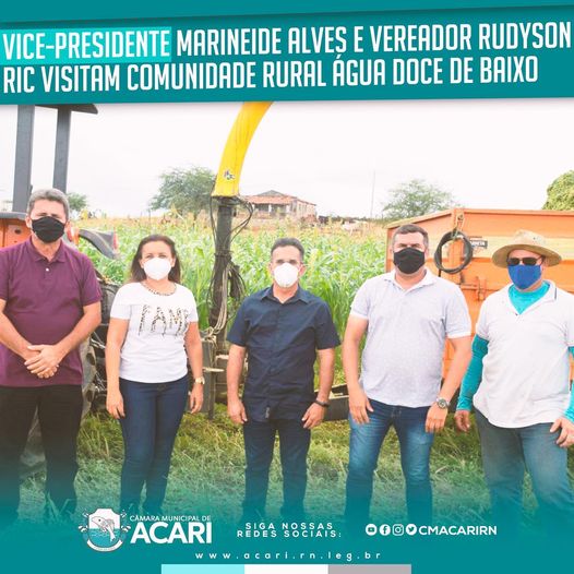 VICE-PRESIDENTE MARINEIDE ALVES E VEREADOR RUDYSON RIC VISITAM COMUNIDADE RURAL ÁGUA DOCE DE BAIXO